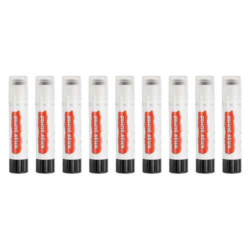 PATIKIL Solid Tempera Paints, 9 Pcs Washable Quick Drying Paint Sticks Paint Pens for Artists Beginners Art Supplies, Black - color: Black