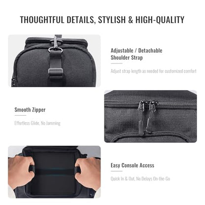 Carrying Case for Steam Machine - Waterproof Travel Storage Bag with Multiple Pockets for Controllers, Cables, Portable Hard Drive, Padded Protection, Durable Polyester, Portable Organizer