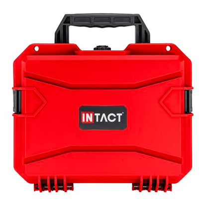 Eylar 13.8" Intact Series Compact Hard Camera Case, Lightweight and Durable Stacker Design with Foam - color: Red