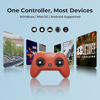 BETAFPV LiteRadio 2 SIM Controller for FPV Flight Training-Mode 2/Red