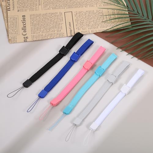 6 PCS Hand Wrist Strap Lanyard, Adjustable Wrist Straps Universal Wristlet Wristband with Slider Lock Phone Strap for Wii Remote Controller, Mobile Phone (Multi-Colour)