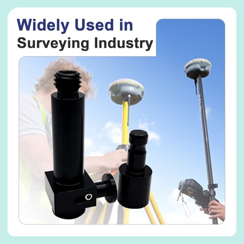 Quick Release Adapter With A Leic Style Aluminum GNSS RTK GPS Quick Release Adapter For Prism Pole - color: Black