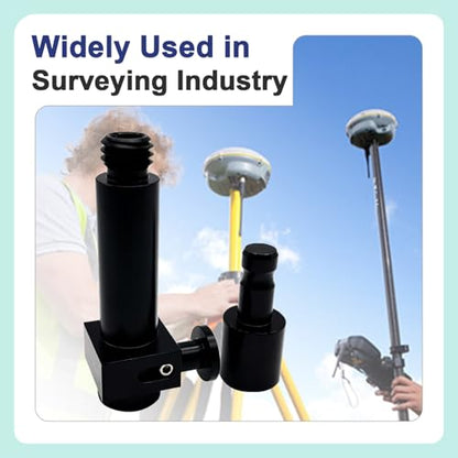 Quick Release Adapter With A Leic Style Aluminum GNSS RTK GPS Quick Release Adapter For Prism Pole - color: Black