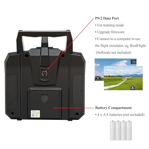 Flysky 10CH RC Transmitter Combo, 2.4G Radio Mode 2 (FS-I6X + iA10B) - size: i6X+iA10B