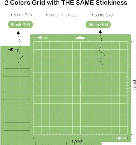 HTVRONT Standard Stickness Cutting Mat 12x12, 6 Pack, for Crafting - color: Green, size: 12*12 in
