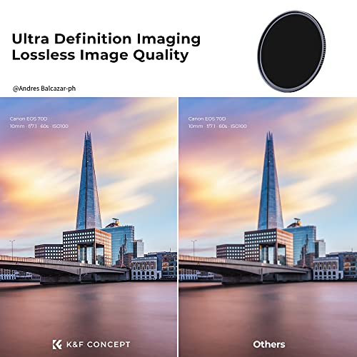 K&F CONCEPT 37mm ND1000 (10-Stop Fixed Neutral Density Filter) Lens Filter - size: 37mm