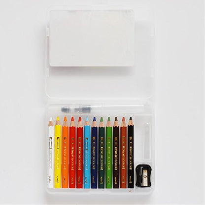 Mitsubishi Pencils UWCNCS12C1 Watercolor Pencils, Uniwater Color Compact, 12 Colors, Chapter 1 - style: Chapter 1