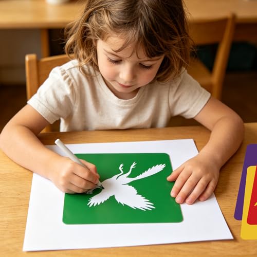 CUTHOLLOW 25 PCS Dinosaurs and Volcanoes Painting Shape Stencils Sets - style: Dinosaurs And Volcanoes