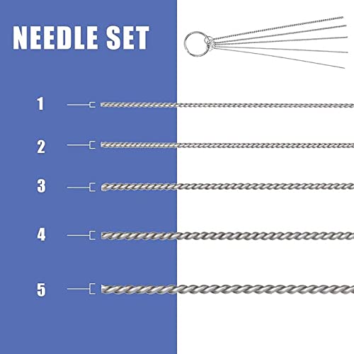 EBEST 4 SET Airbrush Cleaning Kit Repair Tools Needle Nozzle Brush Glass Cleaning Pot Holder