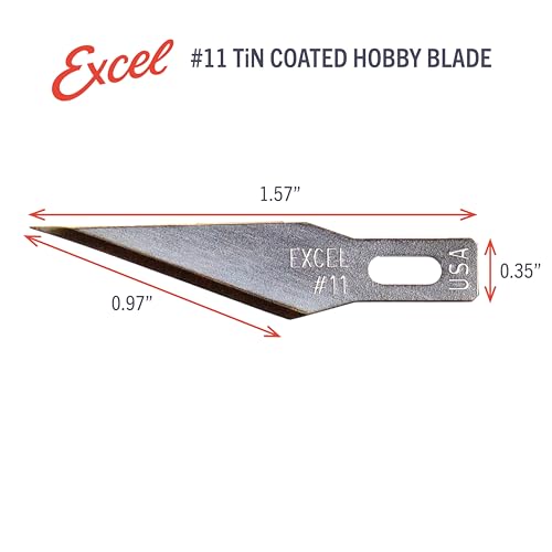 Excel Blades #11 Titanium Nitride Hobby Blades, 50-Pack, Carbon Steel