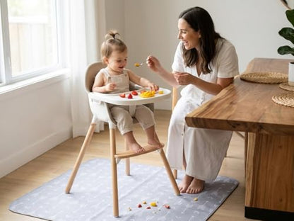 Splat Mat for Under High Chair, Waterproof Washable High Chair Floor Mat - color: Arrow