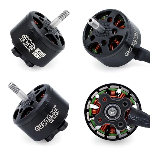 4pcs Surpass B3115 900KV Brushless Motors CW/CCW 5-6S for FPV Racing Drone Quadcopter with 250mm 18AWG Silicone Wires(Black)