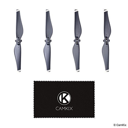 CamKix Propellers Replacement for DJI Mavic Air - 4 or 8 Blades (Black) - color: 4 Blades - 1 Set (Black)