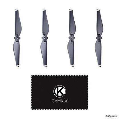 CamKix Propellers Replacement for DJI Mavic Air - 4 or 8 Blades (Black) - color: 4 Blades - 1 Set (Black)