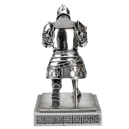 King's Guard Knight Pen Holder with a Letter Opener Desk Organizers Silver - color: Silver(plating)