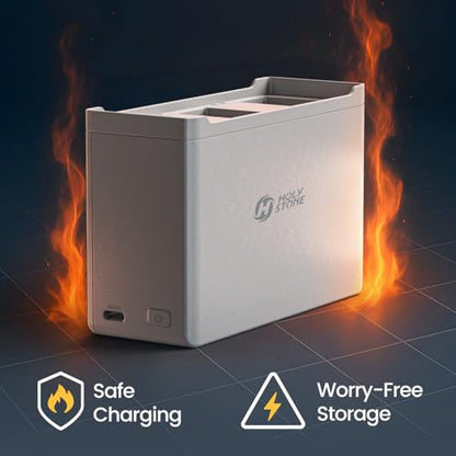 Holy Stone Smart Battery Charging Hub for HS360D and HS360E Drone, Quick Charging, Auto-Discharge (Charge Three Batteries in Sequence)