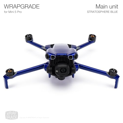 WRAPGRADE Skin Stickers Compatible with DJI Mini 5 Pro (Stratosphere Blue) - color: Stratosphere Blue
