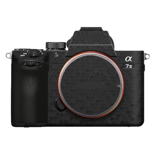Camera Cover Skin Sticker for Sony A7III A7M3 A7R III Camera Protector Film Skin Anti-Scratch Protective Decoration A7 III A7R3(Honeycomb Black) - color: Honeycomb Black
