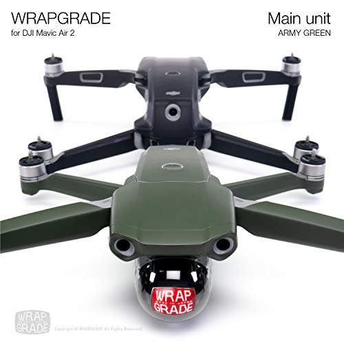 Wrapgrade Main Unit Skin Compatible with DJI Mavic Air 2 (Amry Green) - color: AMRY GREEN