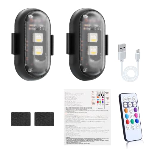 Mini LED Strobe Light, 8-Color USB Rechargeable, for Drone/Motorcycle/RC/Bike/Helmet