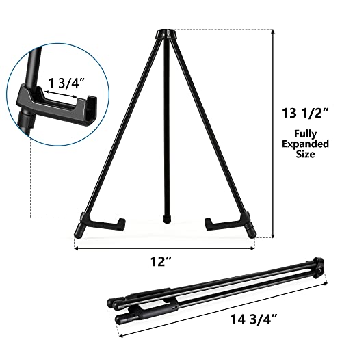 14" Tabletop Instant Display Easel, Black Steel Tripod Easel Stand(1 Pack) - style: 1 Pack Black