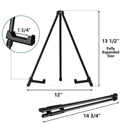 14" Tabletop Instant Display Easel, Black Steel Tripod Easel Stand(1 Pack) - style: 1 Pack Black
