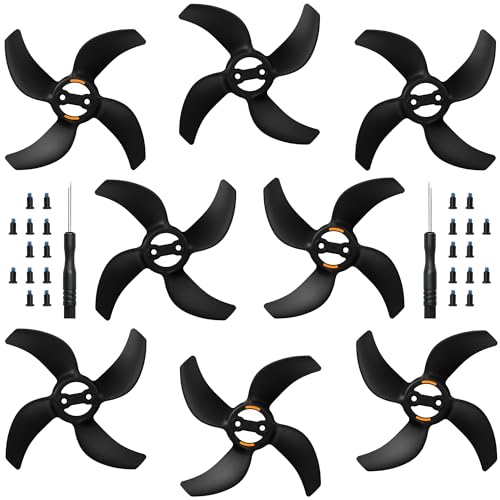 Avata 360 Propellers Blades - 8Pcs Props Quick Replacement Propeller Spare Part 3340S Low Noise Wings for DJI Avata 360 Drones Accessories Black Tips