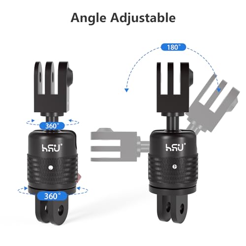 HSU 360° Rotation Camera Mount, Aluminum Vertical Bracket Tripod Adapter - size: 2.54 cm x 2.54 cm x 7.87 cm