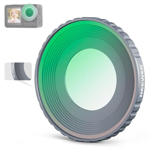 NEEWER Black Diffusion 1/4 Filter for Mist Cinematic Effect, HD Screw On Soft Dreamy Effect Filter Compatible with DJI Osmo Action 5 Pro & 4, FL-N50 - size: Action 4/5 Pro, style: Black Diffusion 1/4