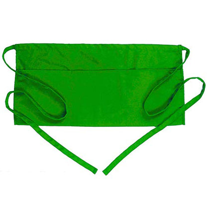 BOHARERS Waist Apron with 3 Pockets - Green Waitress Waiter Server Short Apron - color: 1 Pack Green