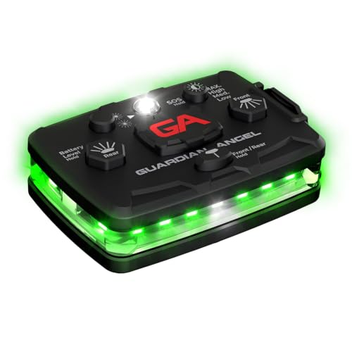 Guardian Angel Elite Safety Light - Green Front & Green Rear - color: Green/Green, size: 1-Pack