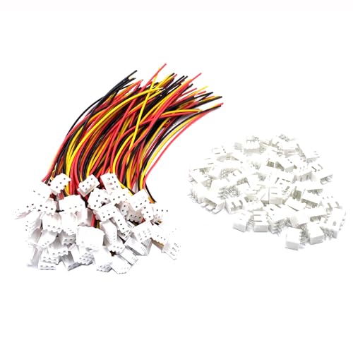 60 Pairs 26AWG 150mm JST XH 2.54mm Pitch 3 Pin Female Connector and Male Plug Wire Cable for RC Toys PCB LED Strips Household Appliances - size: 2.54mm Pitch-3Pin-15cm