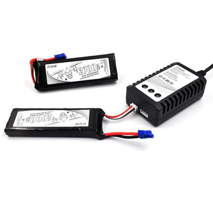 (2-Pack) 7.4V 2700mAh 10C Li-Po Battery for Hubsan X4 H501S, H501C