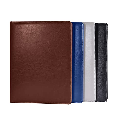 Handsome Padfolio/Resume Portfolio Folder,Interview/Conference Document Organizer & Business Card Holder,A4 Binder Portfolio & Office Conference Notepad clipboard Folder, Brown - color: Brown