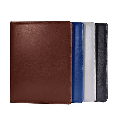 Handsome Padfolio/Resume Portfolio Folder,Interview/Conference Document Organizer & Business Card Holder,A4 Binder Portfolio & Office Conference Notepad clipboard Folder, Brown - color: Brown