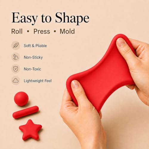 Red Air Dry Foam Clay 100g/3.5oz, Soft & Easy to Mold - color: Red