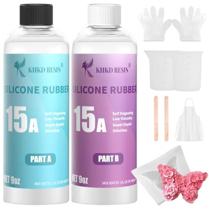 15A Silicone Mold Making Kit 18oz,KHKD RESIN Platinum Cure Silicone 4H Cure - size: 18 OZ