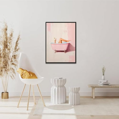DAZZLEDOTS Diamond Art Kits, Funny Pink Bathroom Diamond Painting - color: DT099