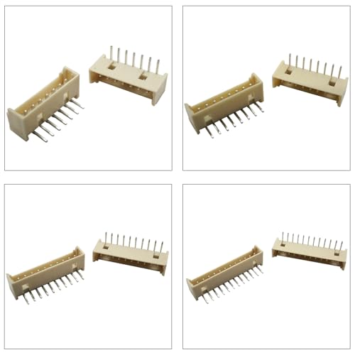 Compatible with Molex 1.25mm Pitch PicoBlade PCB Header Right-Angle Through Hole 2 3 4 5 6 7 8 9 10 12 Circuits (TC-MX-1.25mm-DIP-RA) - size: Through Hole-Right-Angle