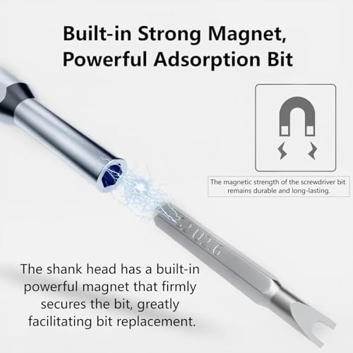 24in1 Mini Precision Screwdriver Set, magnetic Screwdriver case and corrosion-resistant alloy bits for universal phone, computer, home electronics, glasses, watch,clock,drones repair.