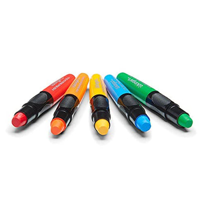 KINGART Mixed Media Gel Stick Crayons, Vibrant, Set of 12-Colors