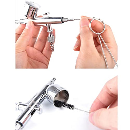 Joyangy 10 Pcs Airbrush Cleaning Kit with Needles and Brushes for Painting - size: 10pcs