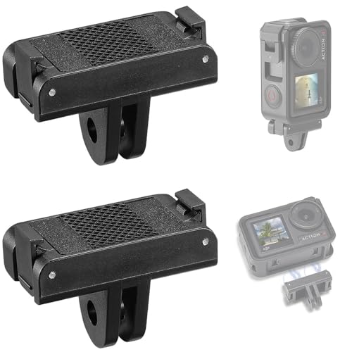 OKFUN 2 PCS Magnetic Quick Release Adapter Mount Base for DJI OSMO Action 5 Pro,Multifunctional Osmo Action 4/3 Magnet Bracket with Dual-Claws Accessories,Attachable Tripod, Selfie,Vlogging