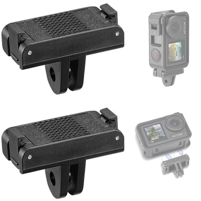 OKFUN 2 PCS Magnetic Quick Release Adapter Mount Base for DJI OSMO Action 5 Pro,Multifunctional Osmo Action 4/3 Magnet Bracket with Dual-Claws Accessories,Attachable Tripod, Selfie,Vlogging