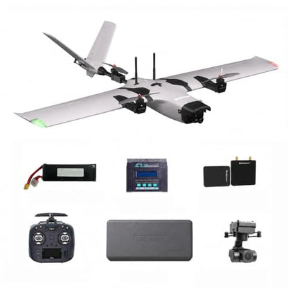 ROC WING VTOL Y3 Advanced Fixed-Wing VTOL UAV RTF Drone with 4K Gimbal Camera, T14 Controller, Battery and Charger Included