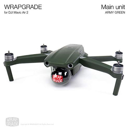 Wrapgrade Main Unit Skin Compatible with DJI Mavic Air 2 (Amry Green) - color: AMRY GREEN