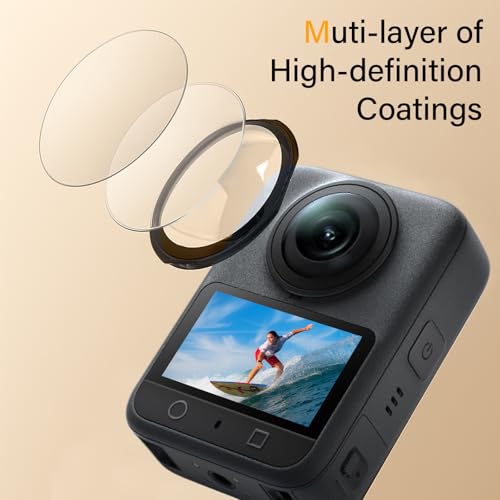 JZW-Shop Glass Lens Guard Compatible with DJI OSMO 360 Camera, HD Clear, 9H