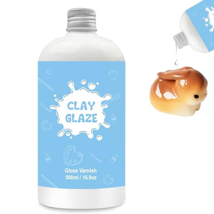 500ml Air Dry Clay Glaze, Protect Clay Surfaces,Delivers Gloss Glaze Effect - size: 500ml Gloss