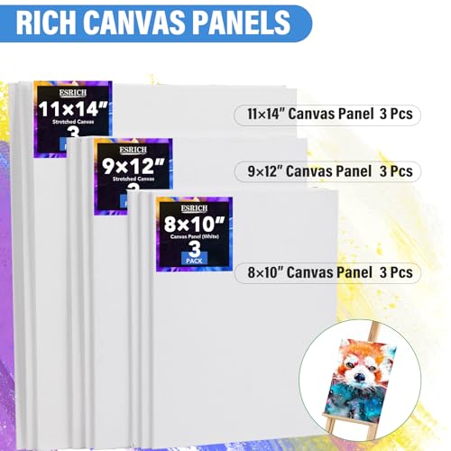 ESRICH 122PCS Acrylic Paint Set, Canvas Painting Kit with 72 Paints - color: 72Color