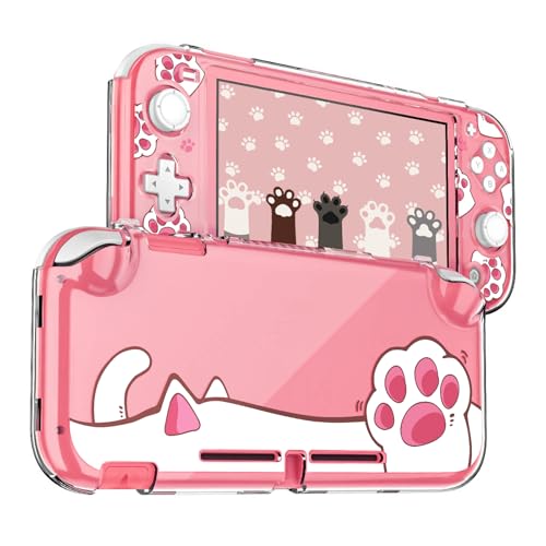 DLseego Protective Case for Switch Lite, Clear Hard PC Case Cover Split Design Shockproof Anti-Scratch Shell Accessories for Switch Lite and Joycon Controller - color: White